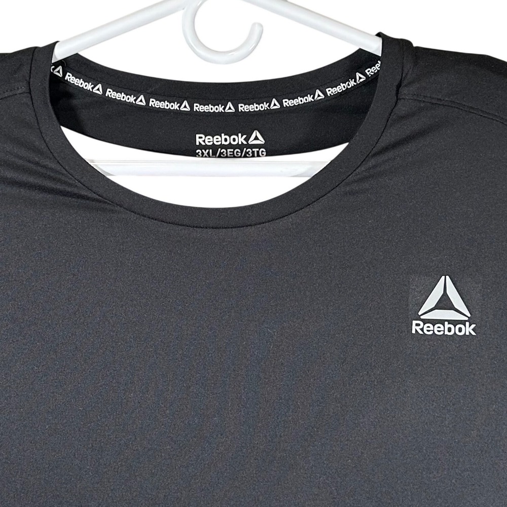 Reebok Mens Core Long Sleeve Tee Black Long Sleeve Slim Fit Training Shirt 3XL